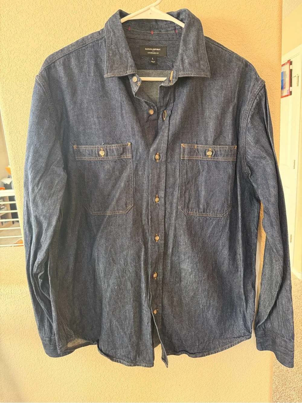 Banana Republic Men's Indigo Denim Button-Down Shirt